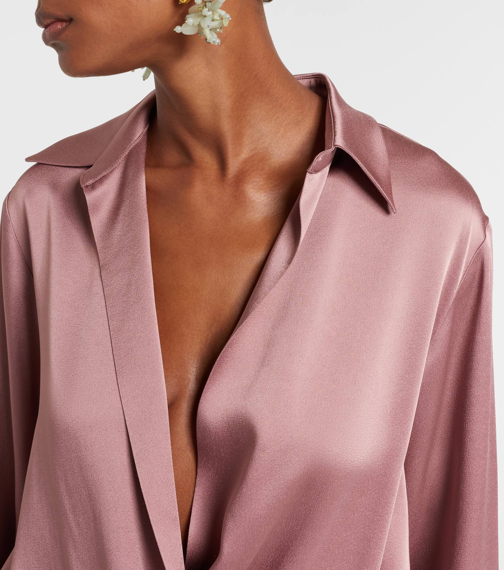 Satin wrap top - 4