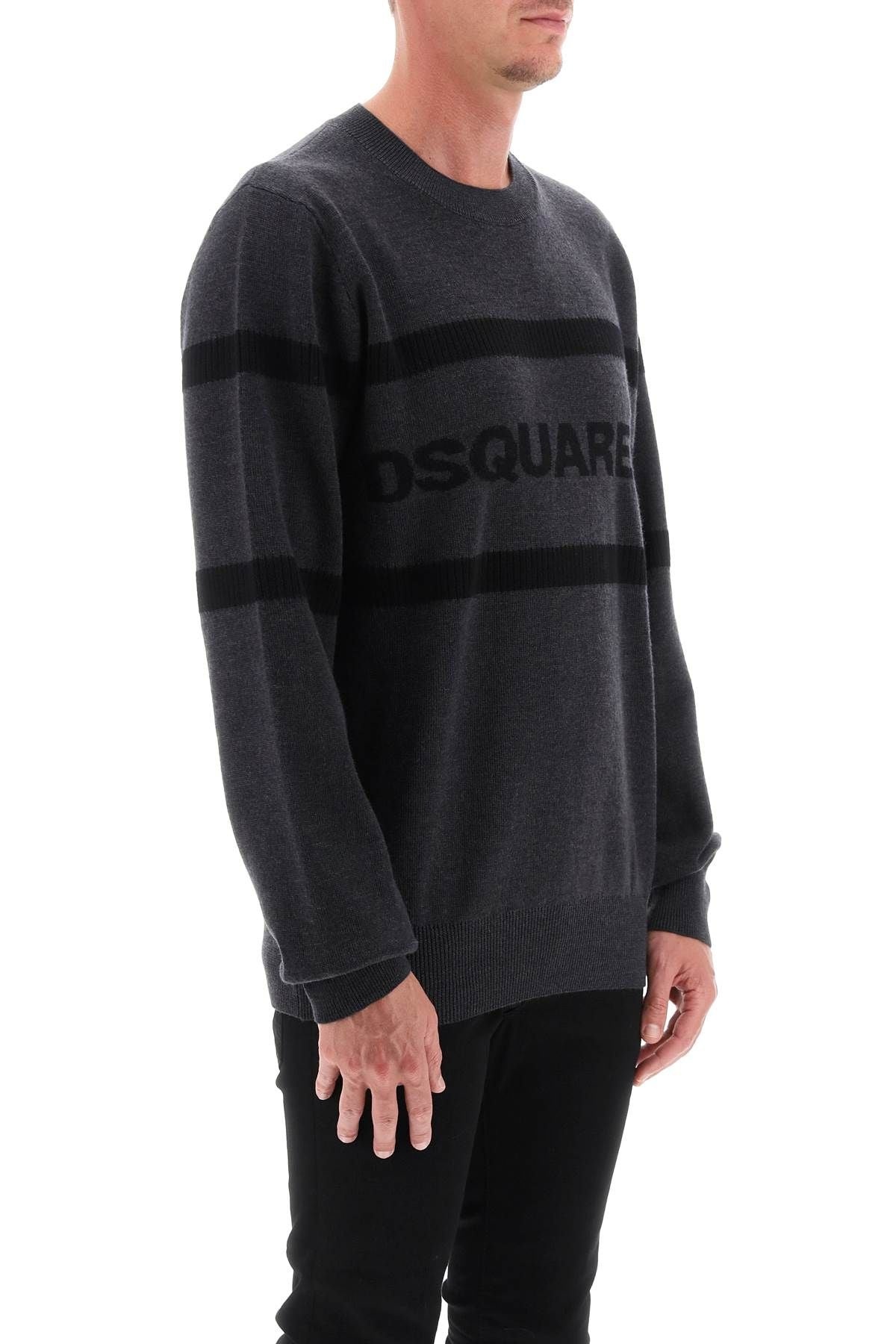 JACQUARD LOGO LETTERING SWEATER - 3