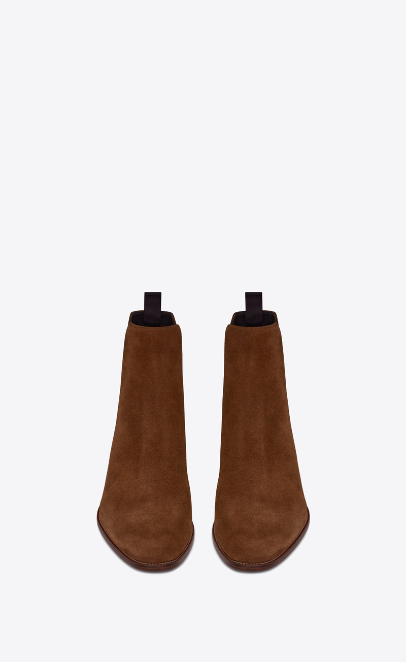 SAINT LAURENT wyatt chelsea boots in suede outlook