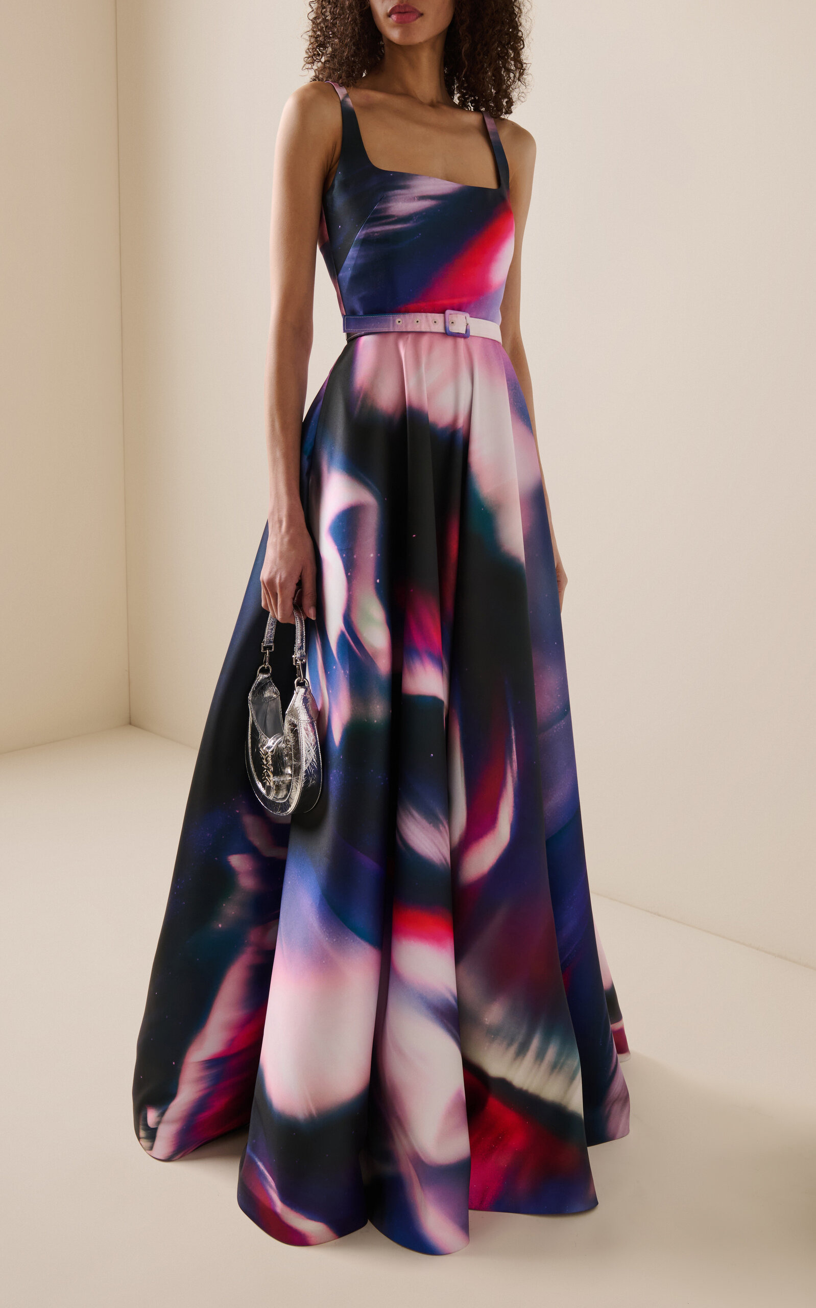Aurora Printed Mikado Gown multi - 2