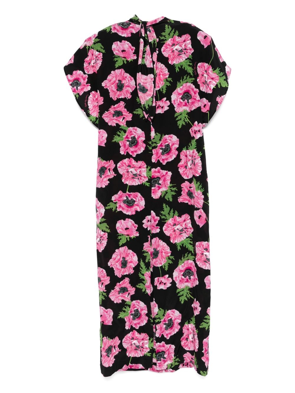 poppy-print maxi dress - 2