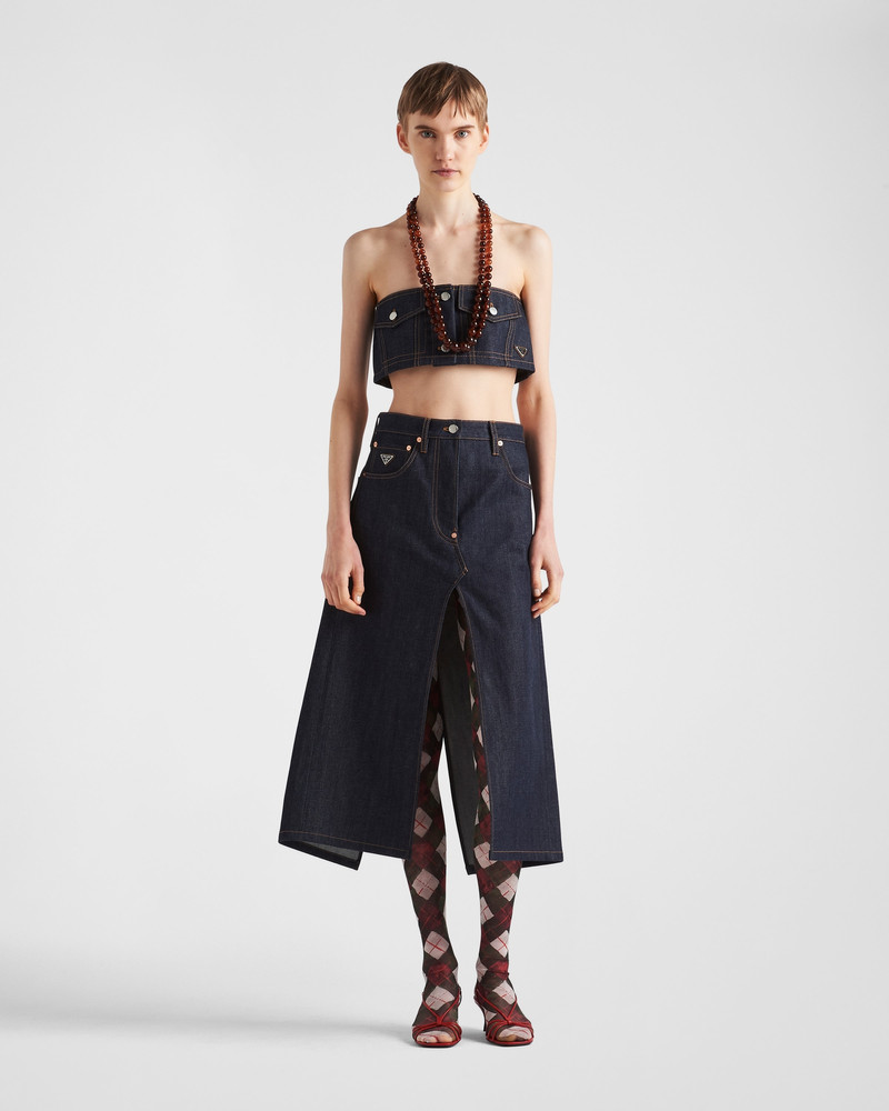 Prada Flared skirt in selvedge denim outlook