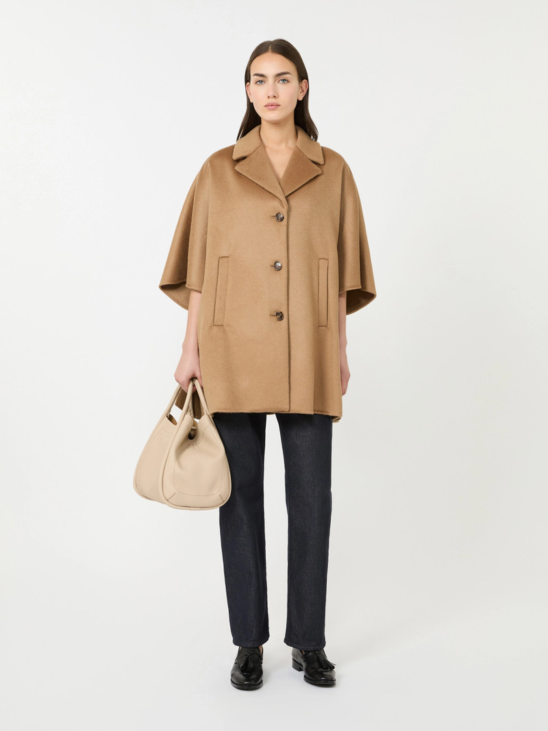 Max Mara Oversized cashmere broadcloth cape - CAMEL outlook