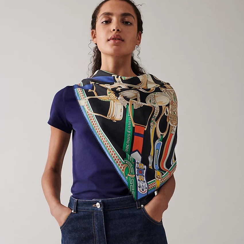 Concours d'Etriers wash scarf 90 - 2