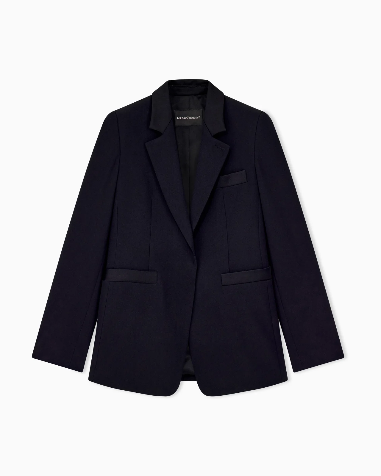 BLAZER IN ENVER SATIN WITH BUTTONED CUFFS - 1
