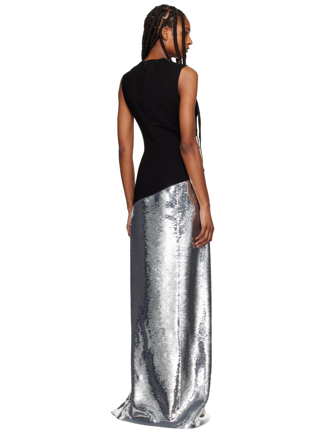 Black Sequin Maxi Dress - 3