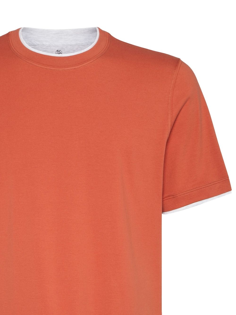contrast-trim crew-neck t-shirt - 7