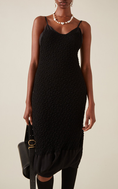 Jil Sander Exclusive Textured Cotton-Blend Midi Dress black outlook