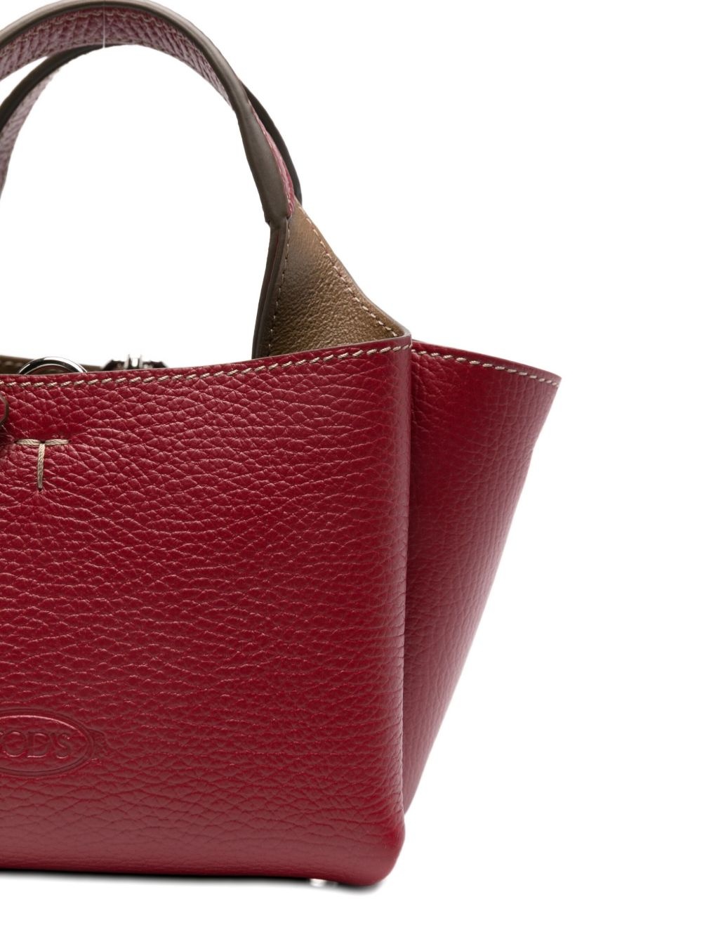 micro leather tote bag - 4