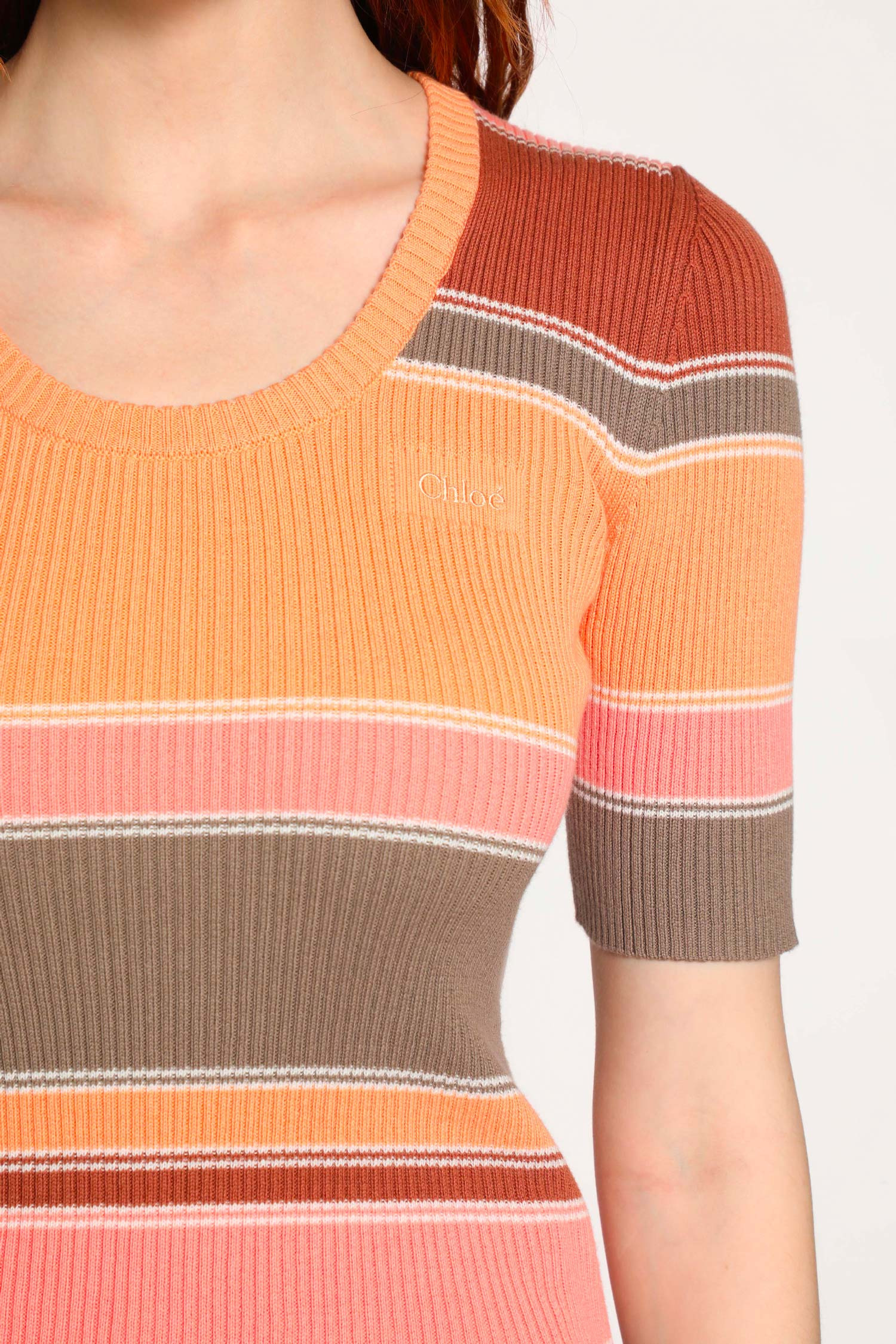 Striped Ribbed-knit Top - 5