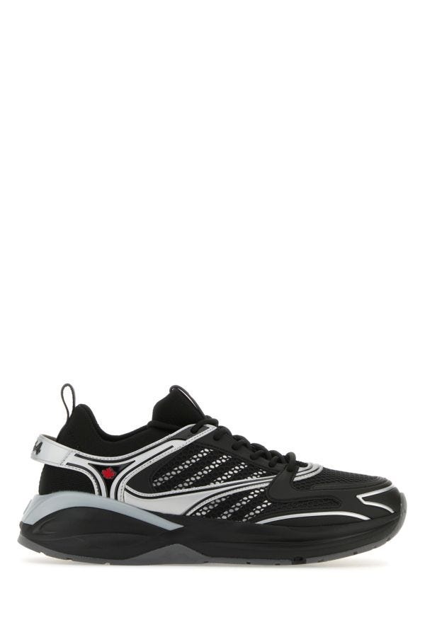 スニーカー DSQUARED Multicolor Fabric, Mesh And Rubber Dash Sneakers DSQUARED2 Dsquared Man Multicolor Fabric, Mesh And Rubber