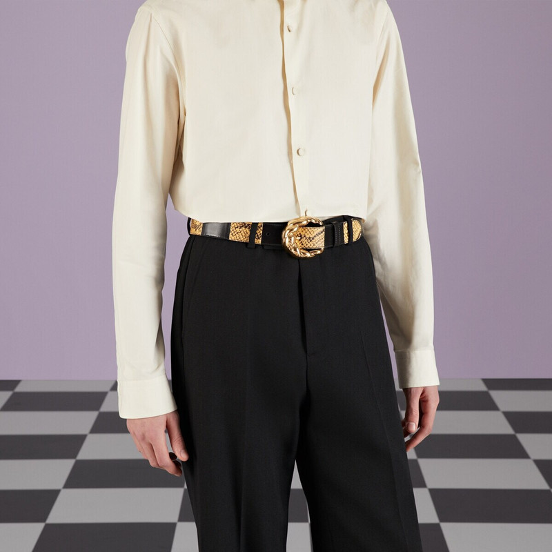 Python belt with torchon buckle 4