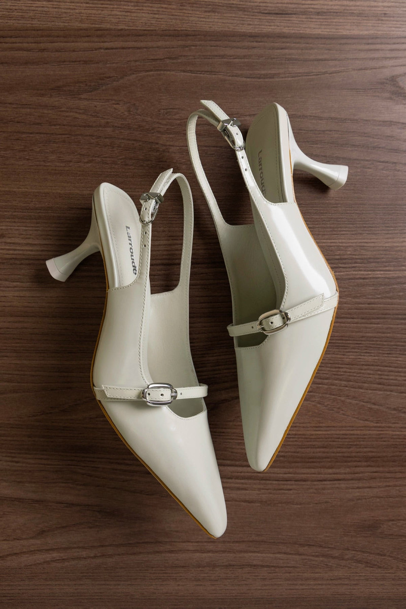 Larroudé Ines Pump Gray Leather outlook