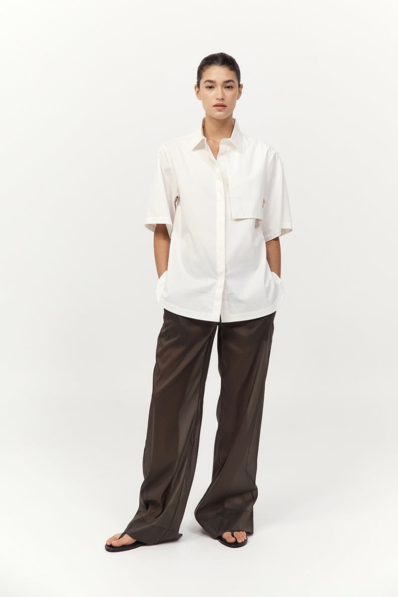 Utility Short Sleeve Shirt - Off White - 2
