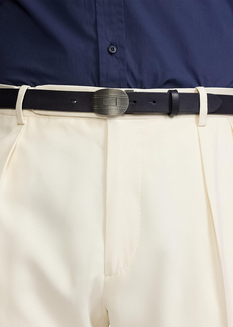 Ralph Lauren Men's Plaque-Buckle Leather Belt outlook