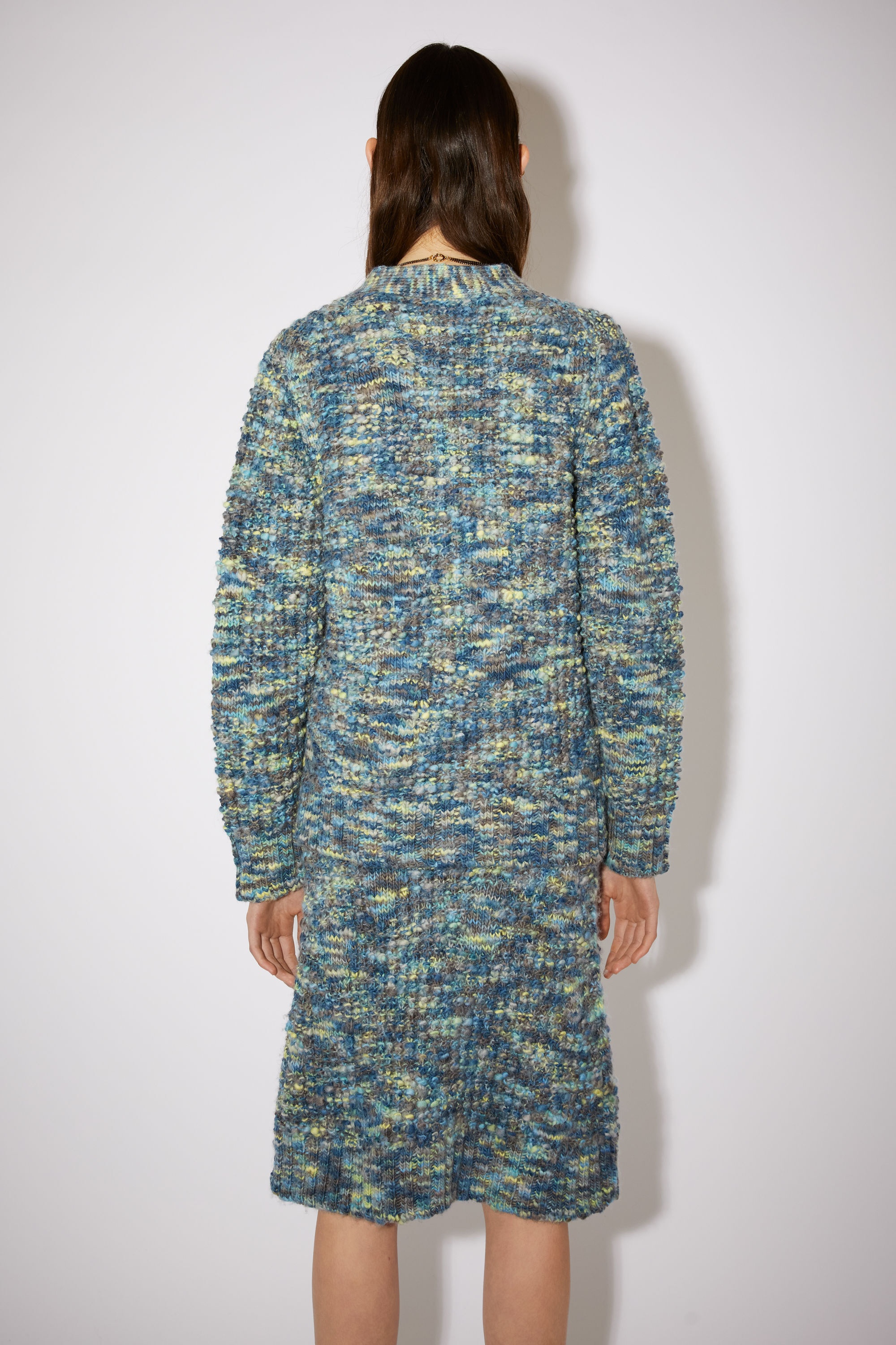Button-up wool cardigan - Blue/multi - 3