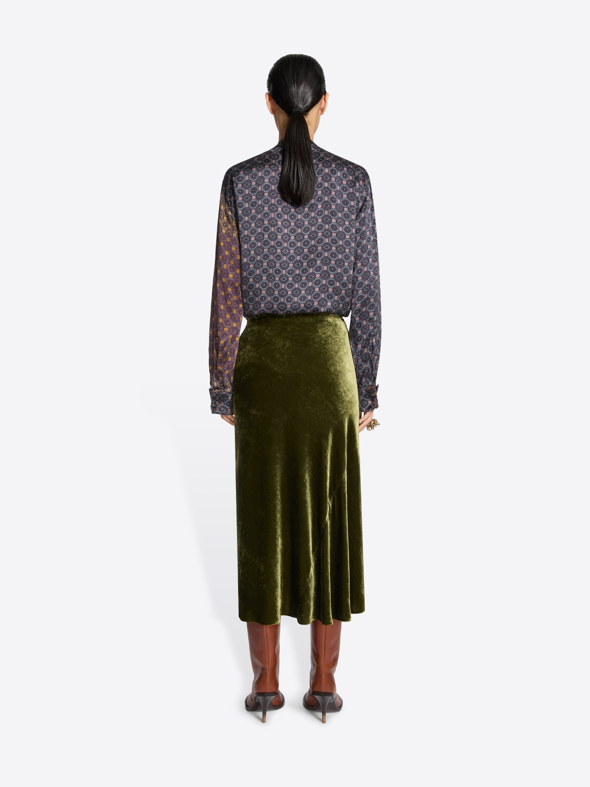 MIDI DRAPED SKIRT - 4