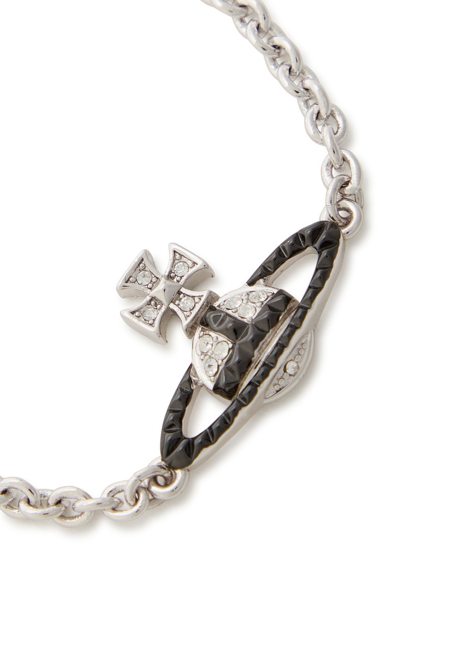 Vivienne Westwood Mayfair Bas Relief orb Rhodium-plated Bracelet - 3