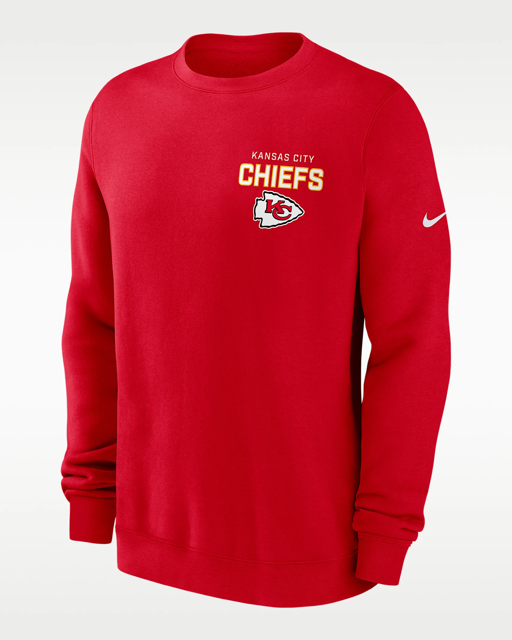 Kansas City Chiefs Draw Block Club Men's Nike NFL Pullover Crew - 1