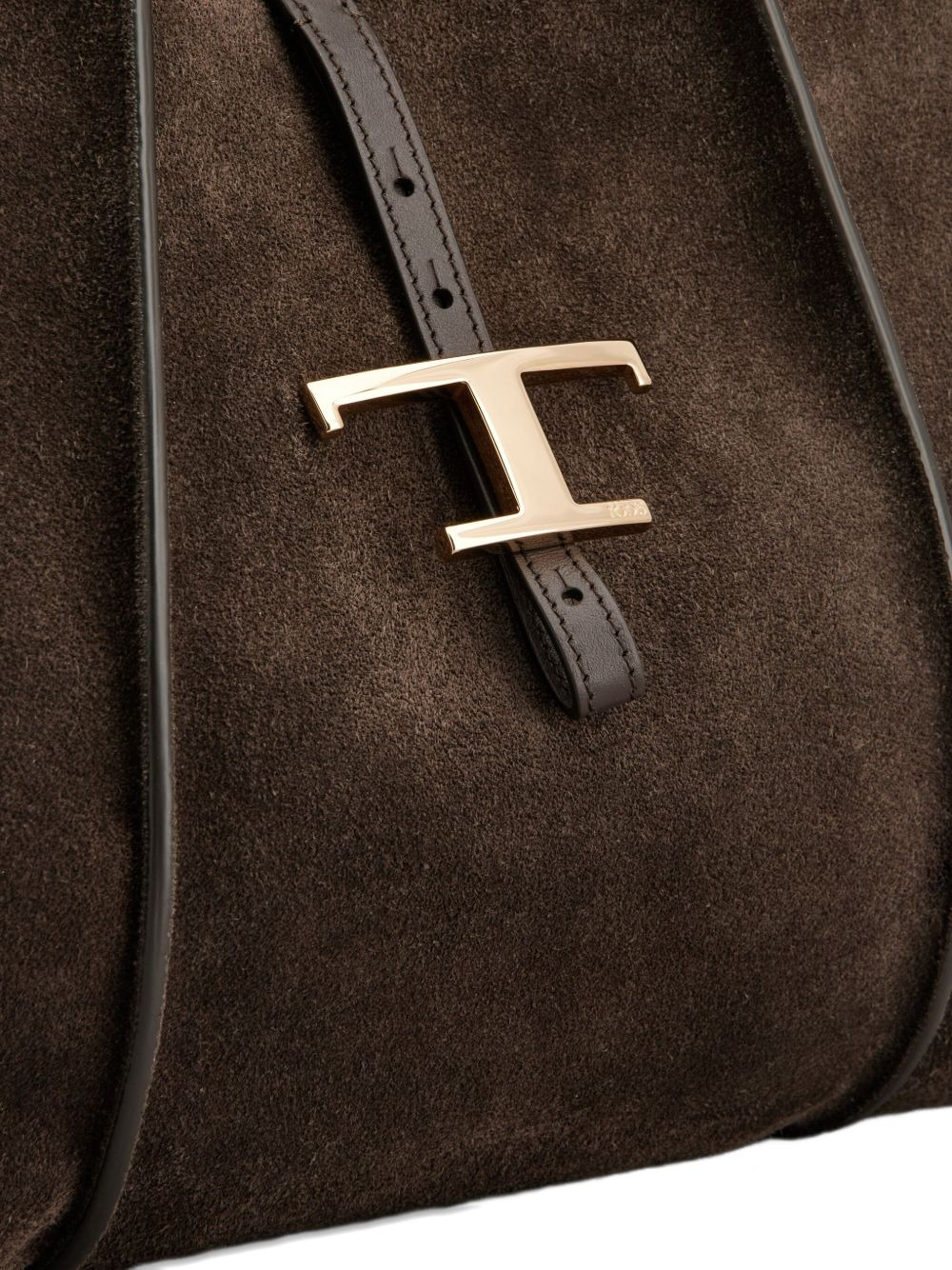 medium T-Bar suede shoulder bag - 4
