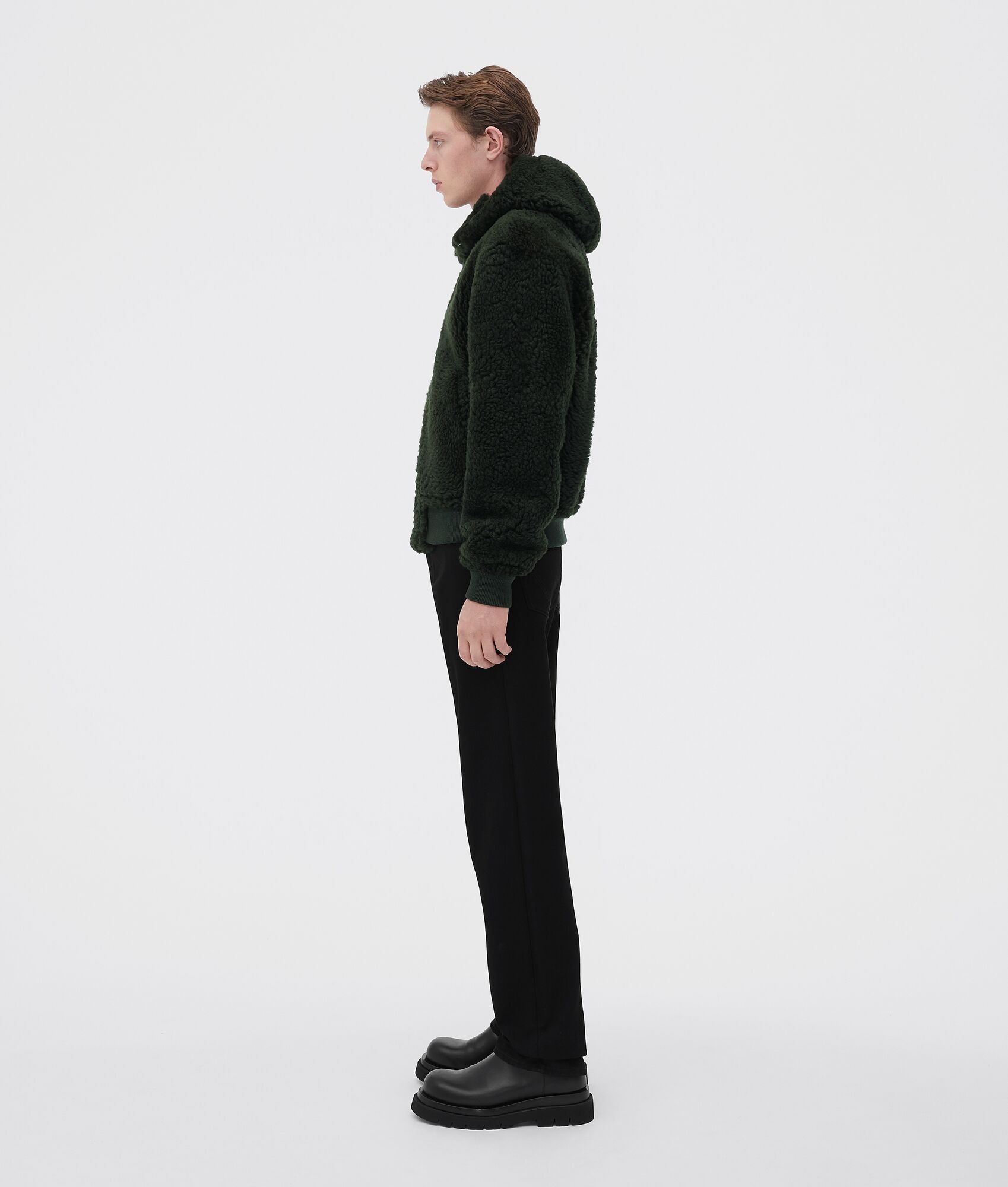shearling hooded jacket - 2