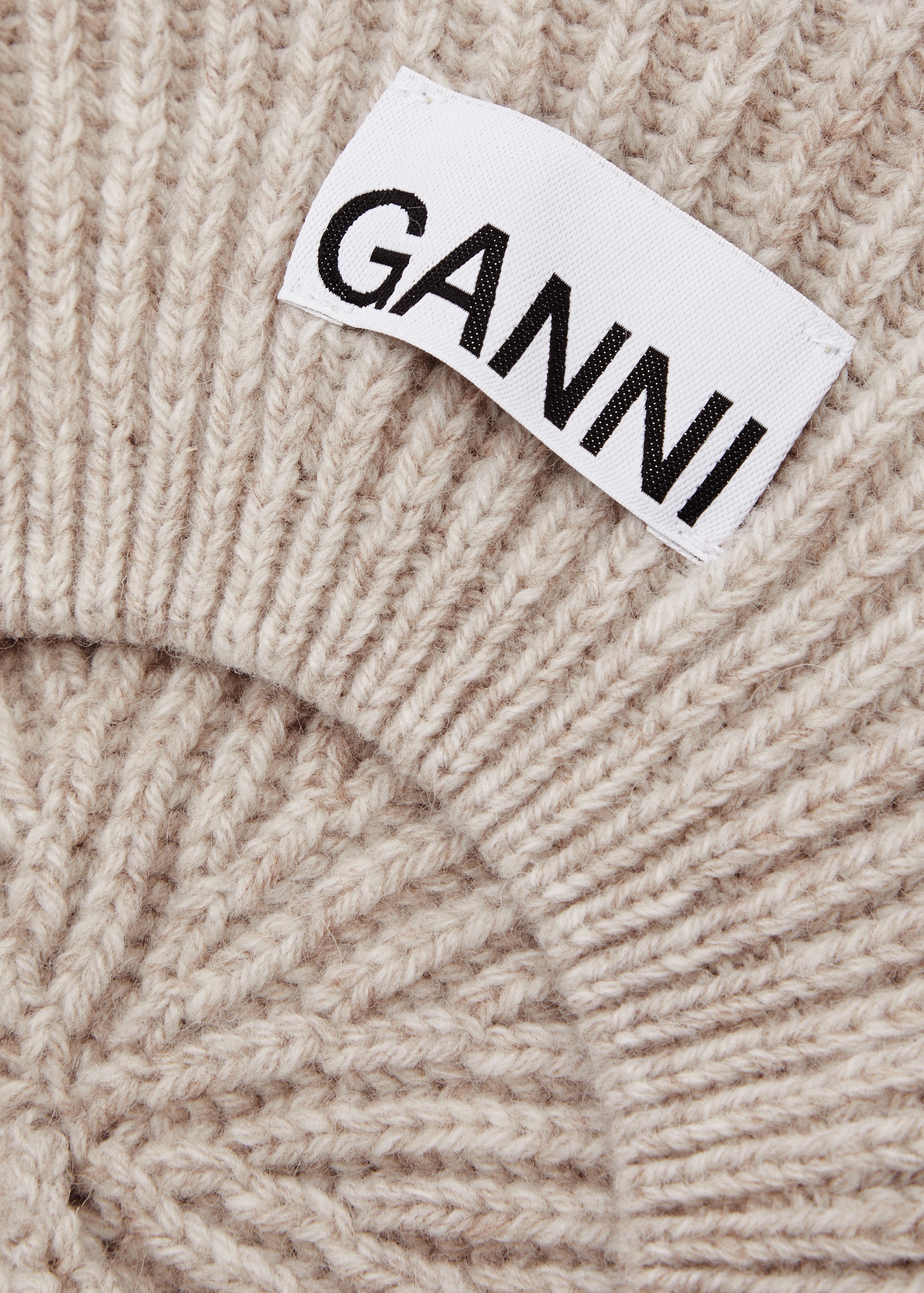 GANNI Ribbed wool-blend beret | harveynichols | REVERSIBLE