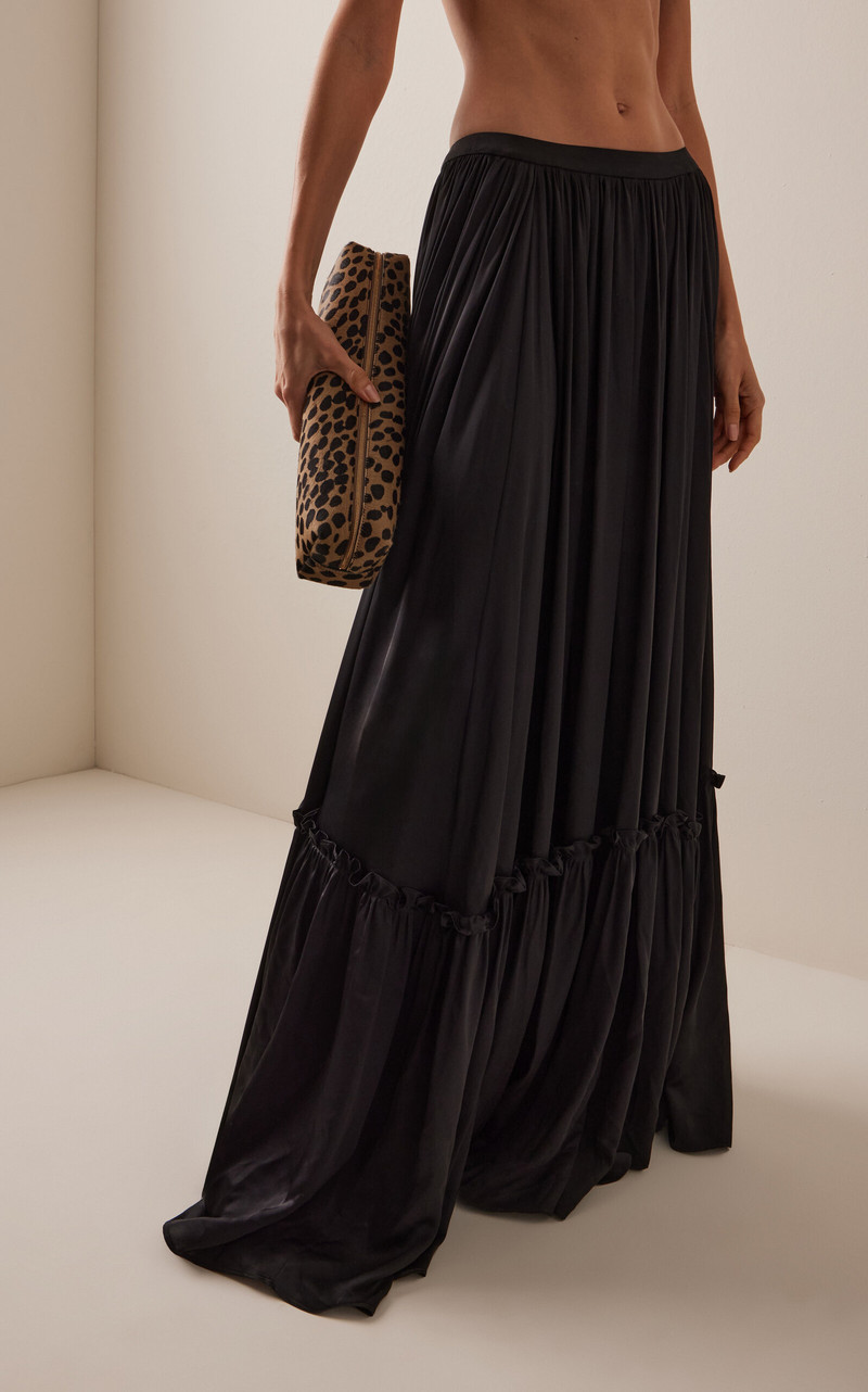 Jade Satin Maxi Skirt 3