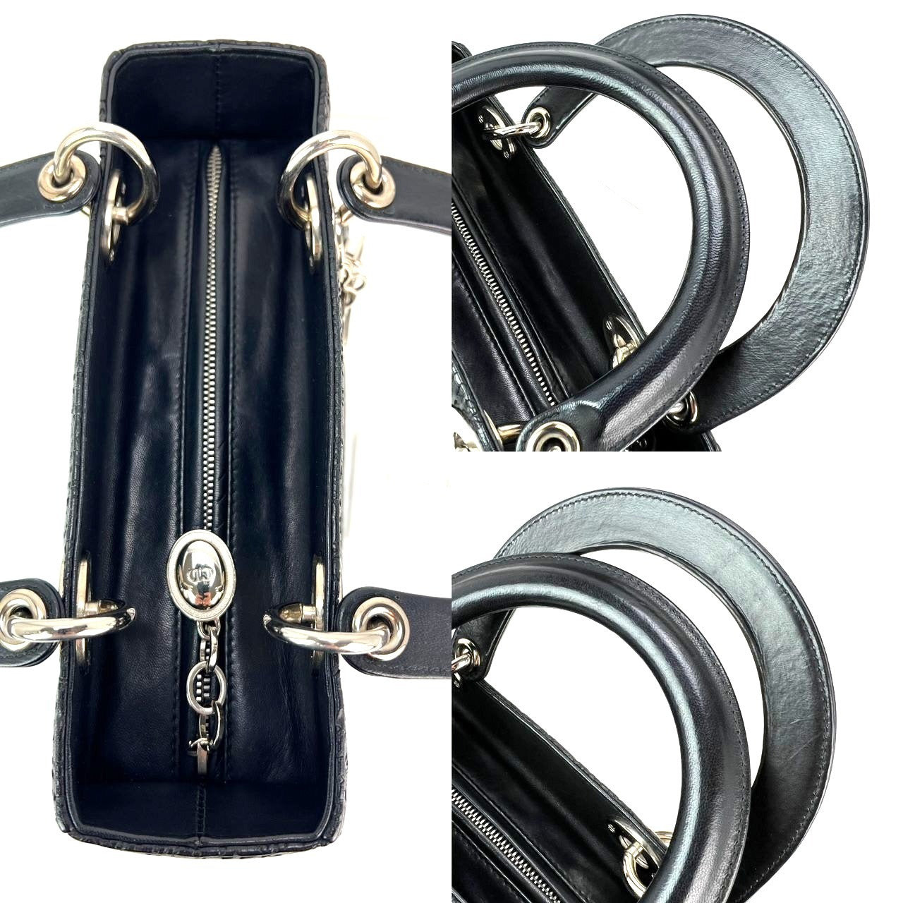 Christian Dior Medium Lady Laced Black Leather Limited Edition Shoulder Bag - 3