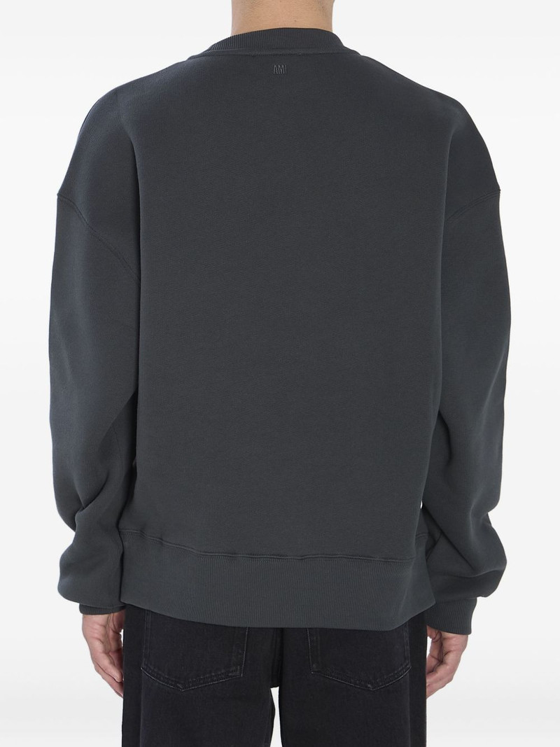 embroidered-logo fleece sweatshirt 4