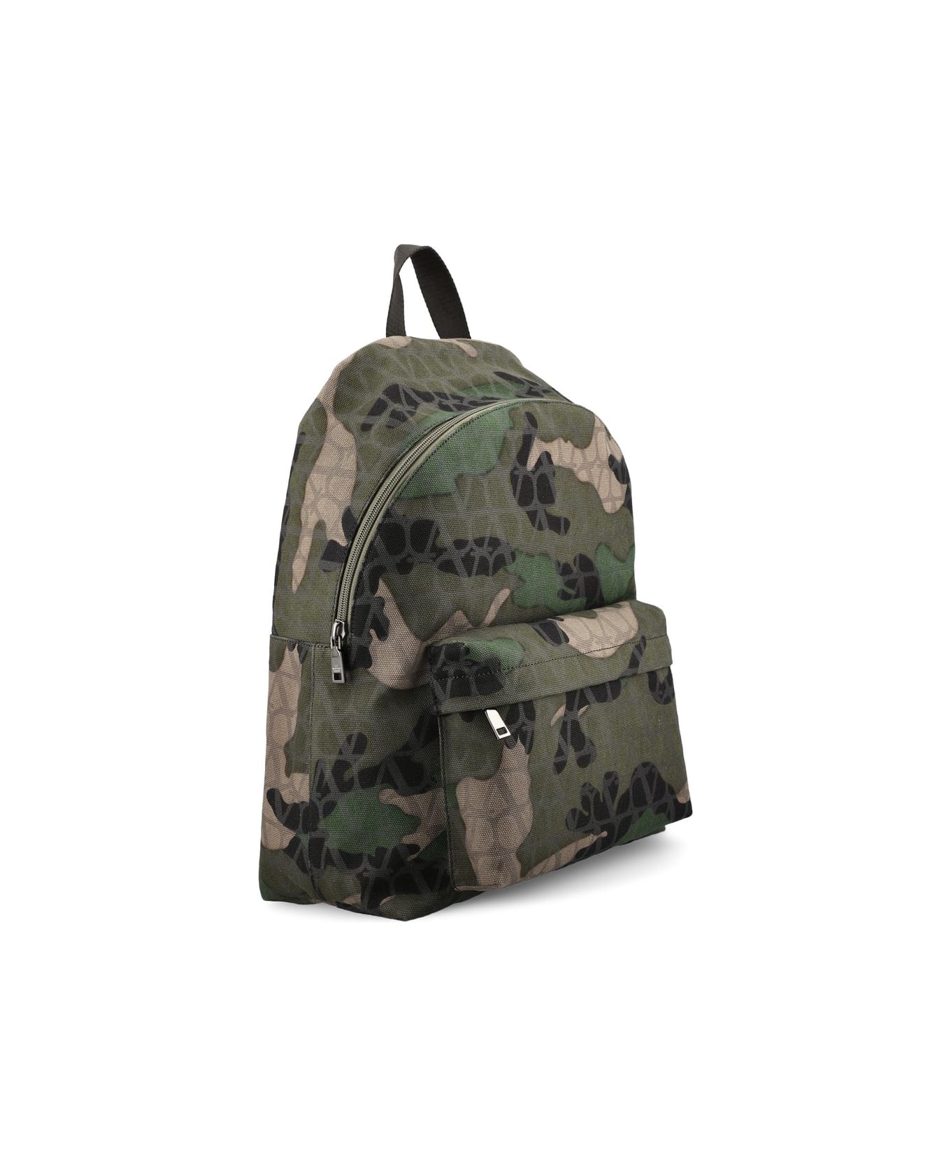 All-over Patterned Zip-up Backpack - 3