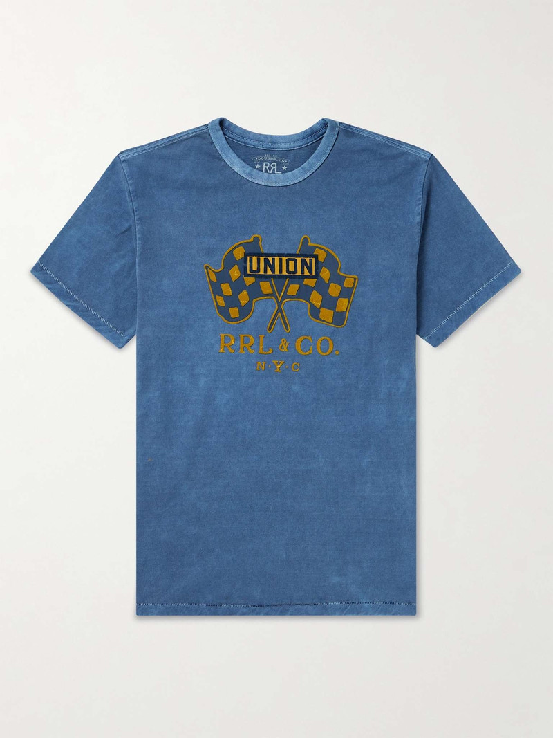 Logo-Flocked Cotton-Jersey T-Shirt 1