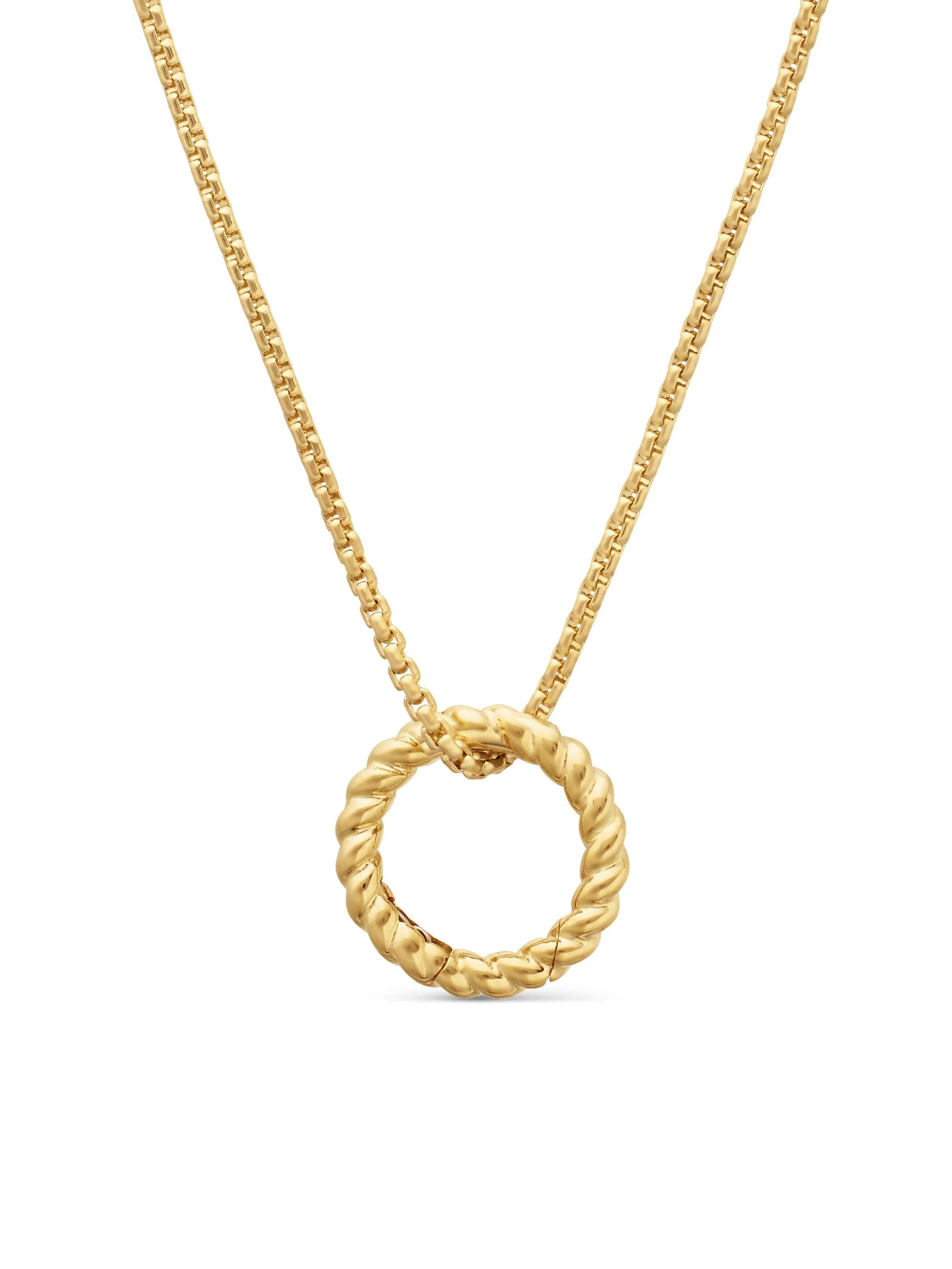 Women's Cable Amulet Holder in 18K Yellow Gold, 12.8mm - Gold - 1