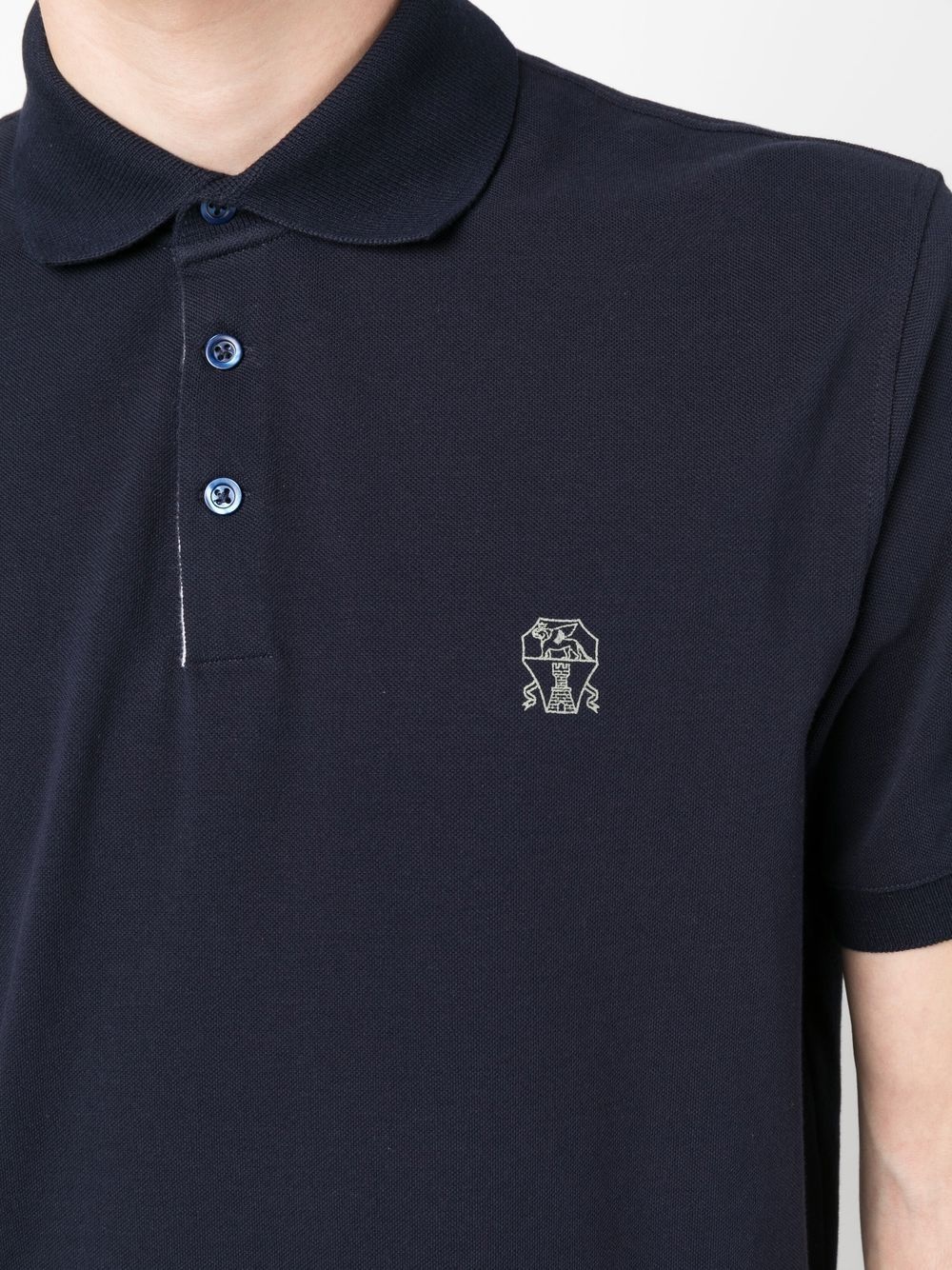 embroidered-logo polo shirt - 5