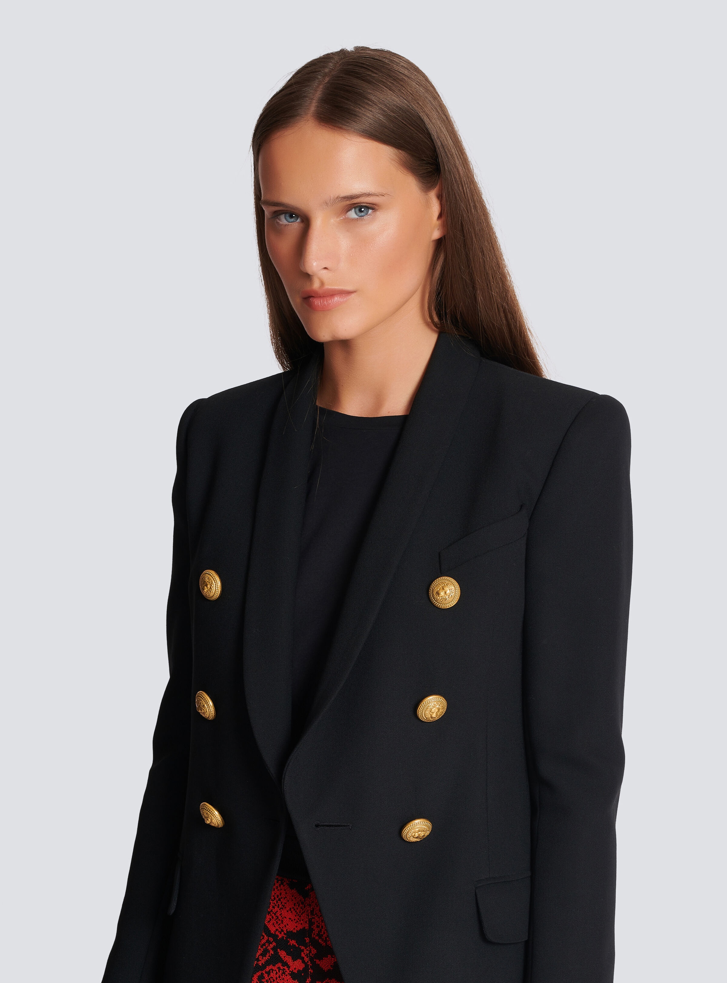 6-button wool jacket - 8