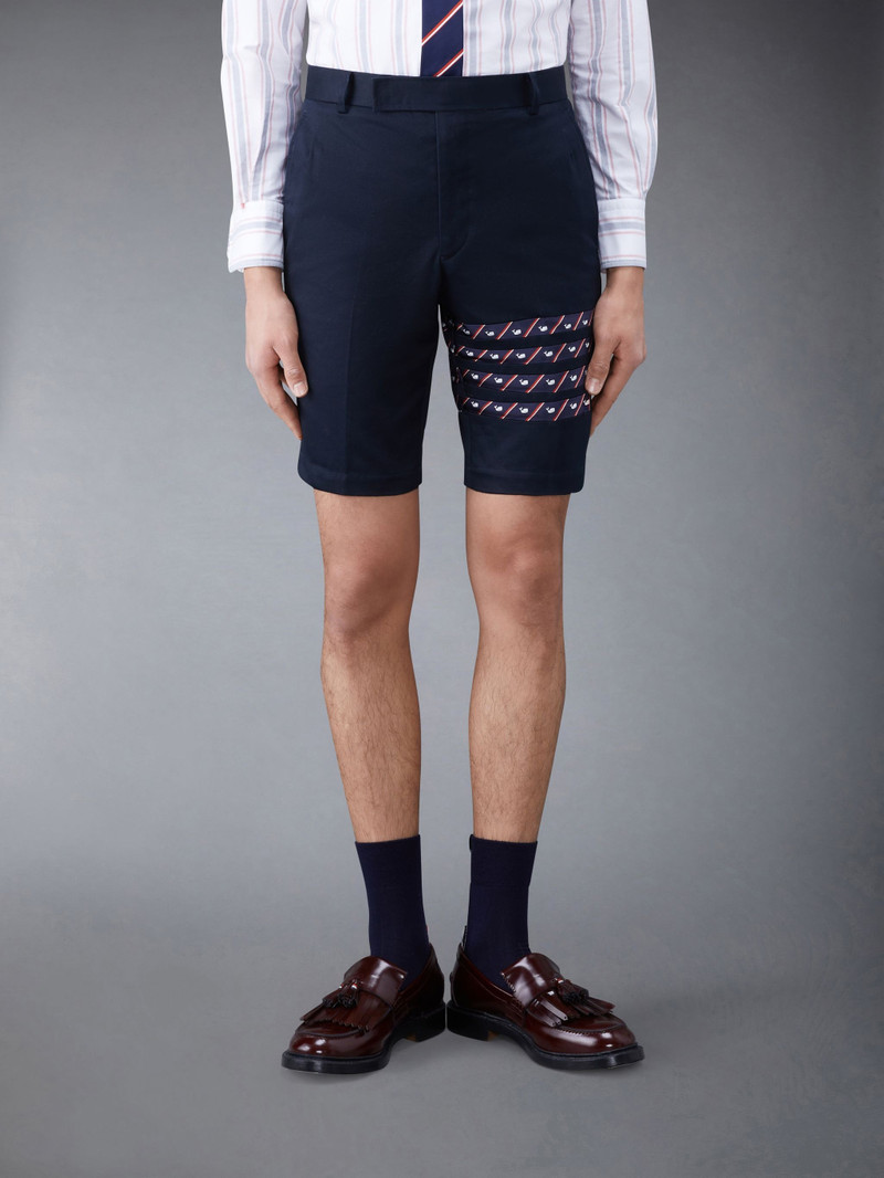 Cotton Twill Whale Stripe 4-Bar Chino Short 1