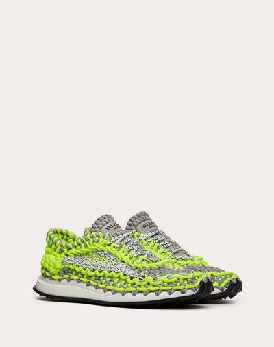 Valentino Valentino Garavani Crochet Sneaker in fabric outlook