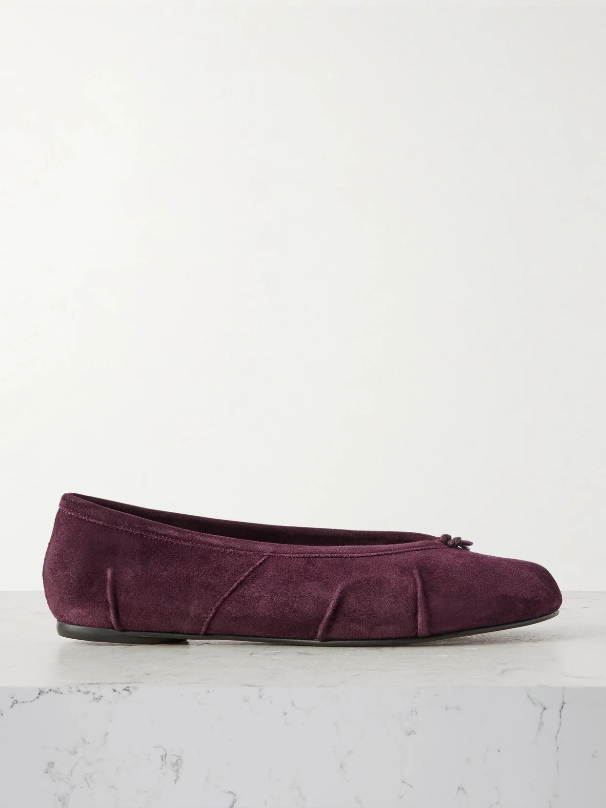 Tabi Split-toe Suede Ballet Flats - 1