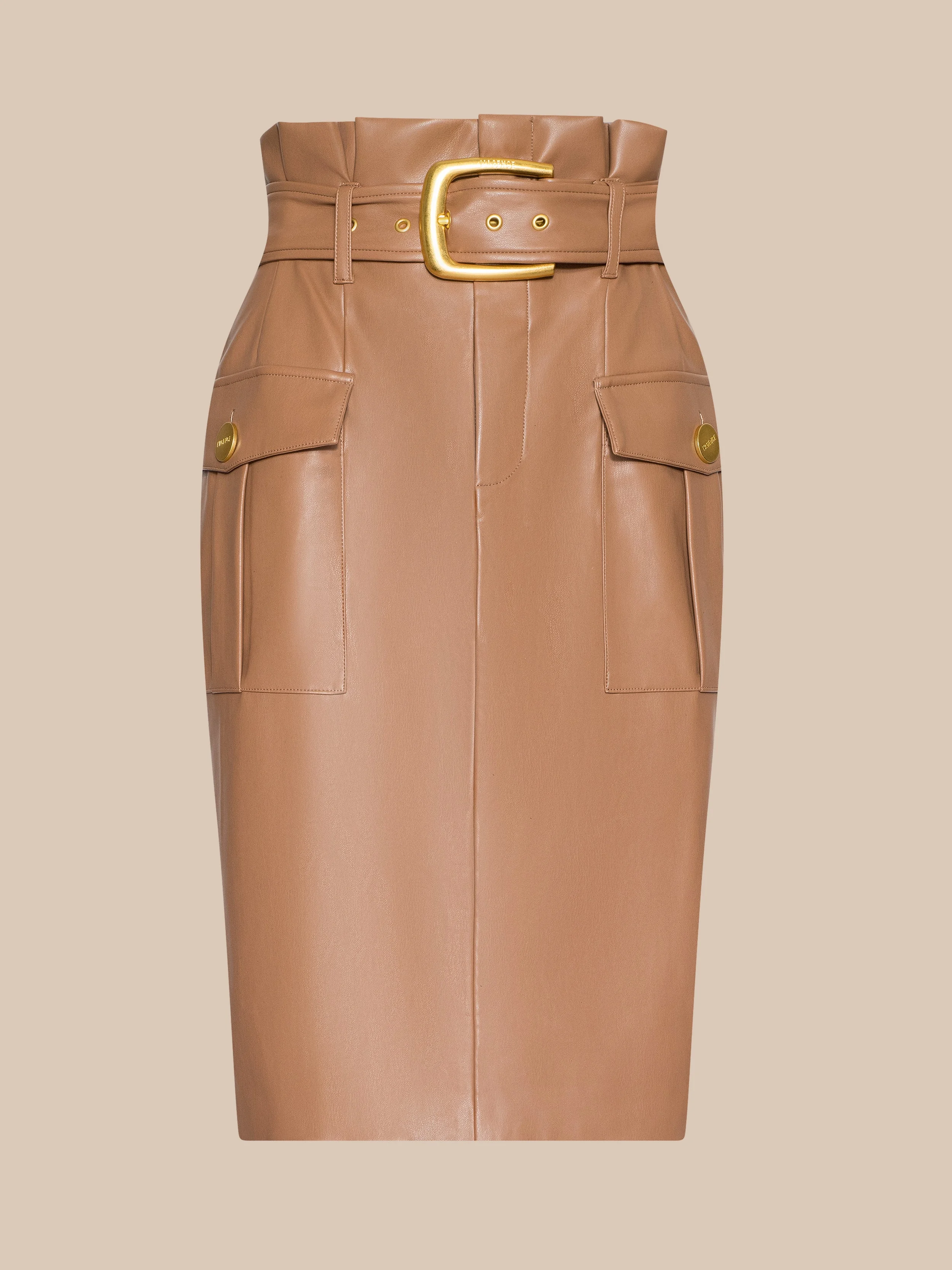 Kaelis Vegan Leather Skirt - 1