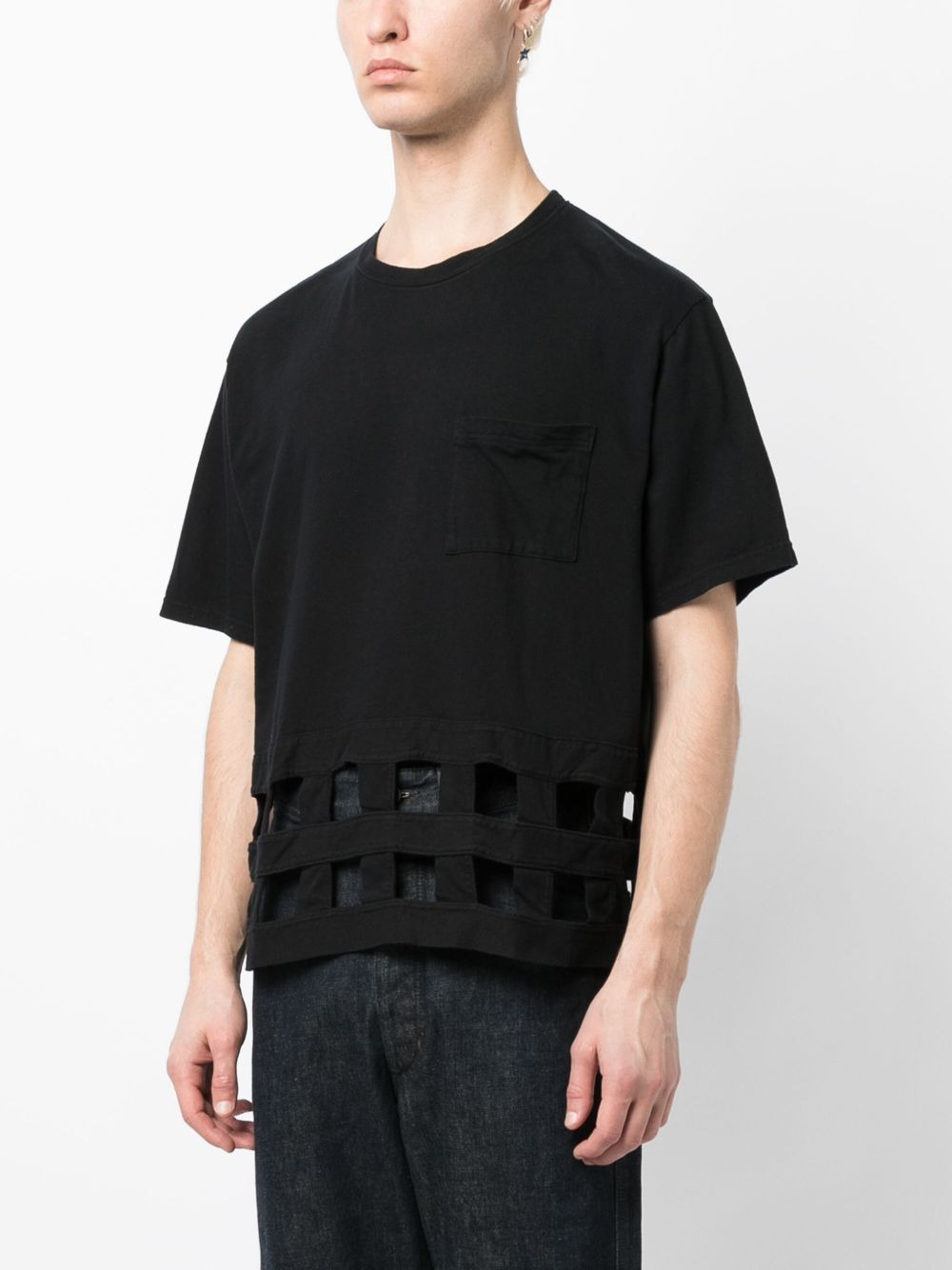 Windowpanel jersey T-shirt - 3