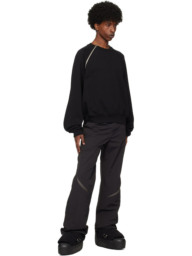HELIOT EMIL™ Black Sequence Zip Crewneck Sweatshirt outlook