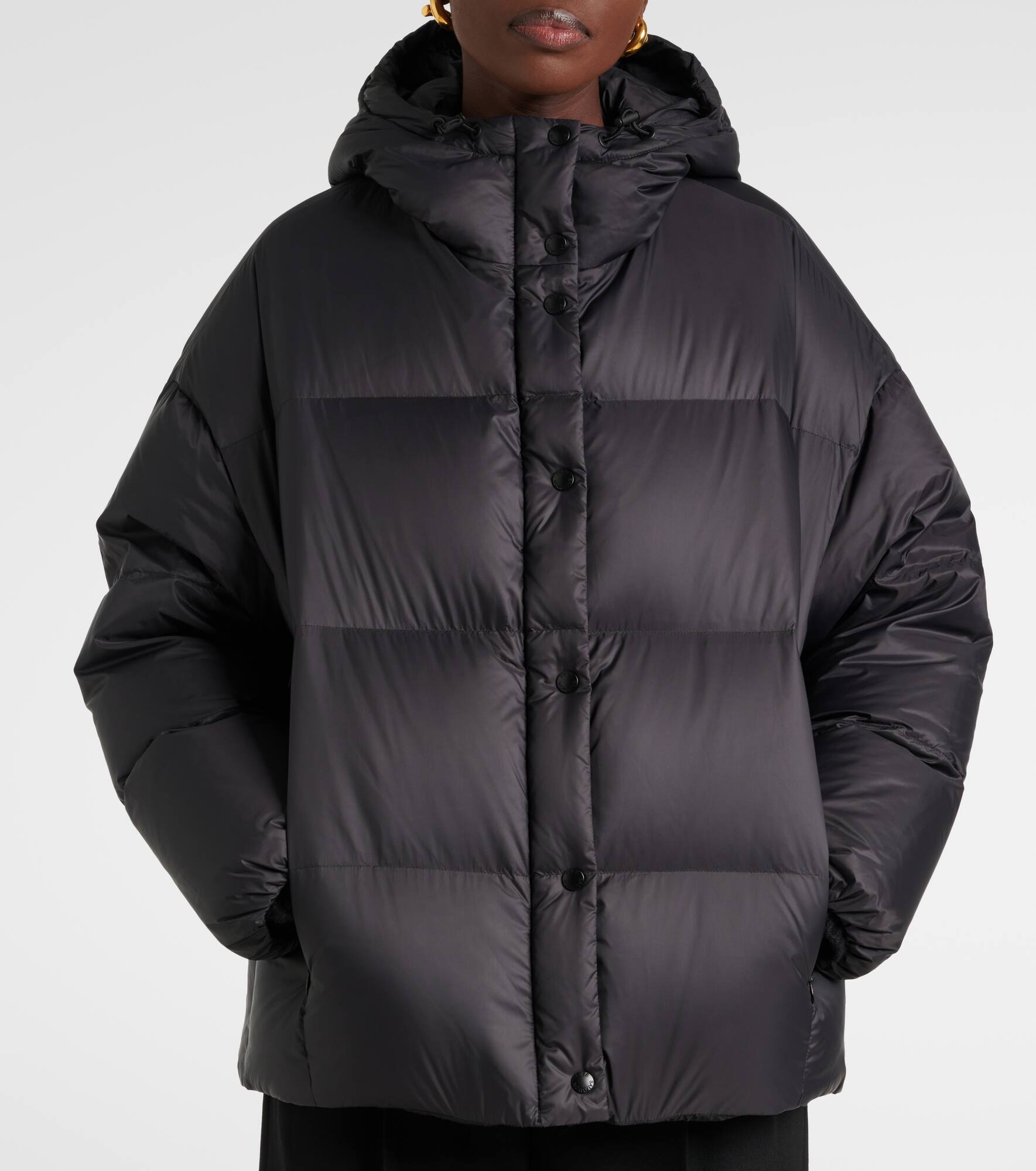 Shearling-trimmed down jacket - 5