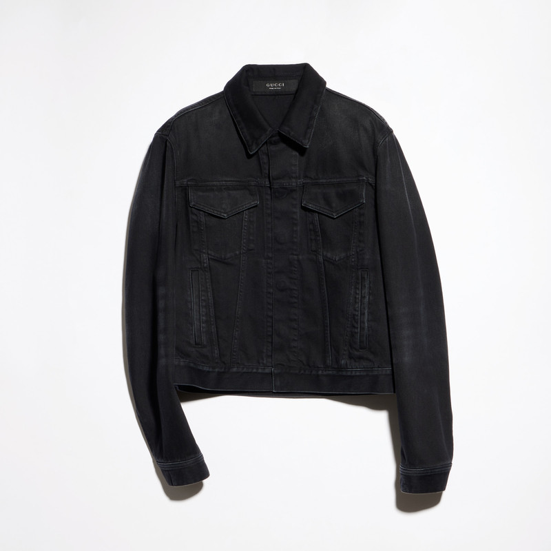 Washed cotton denim jacket - 1