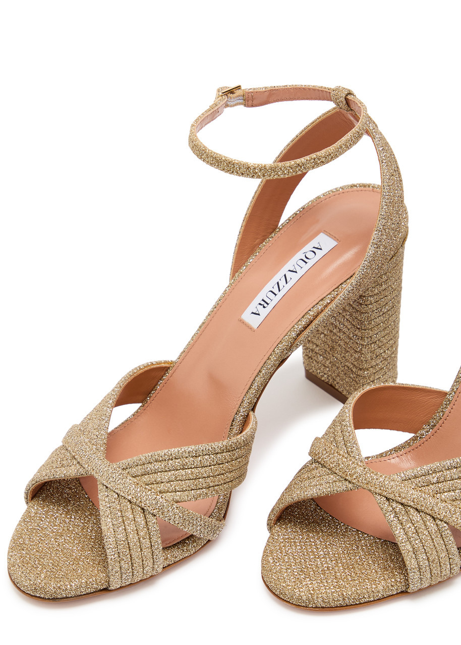 Aquazzura Very Sundance 85 Glittered Sandals - 3