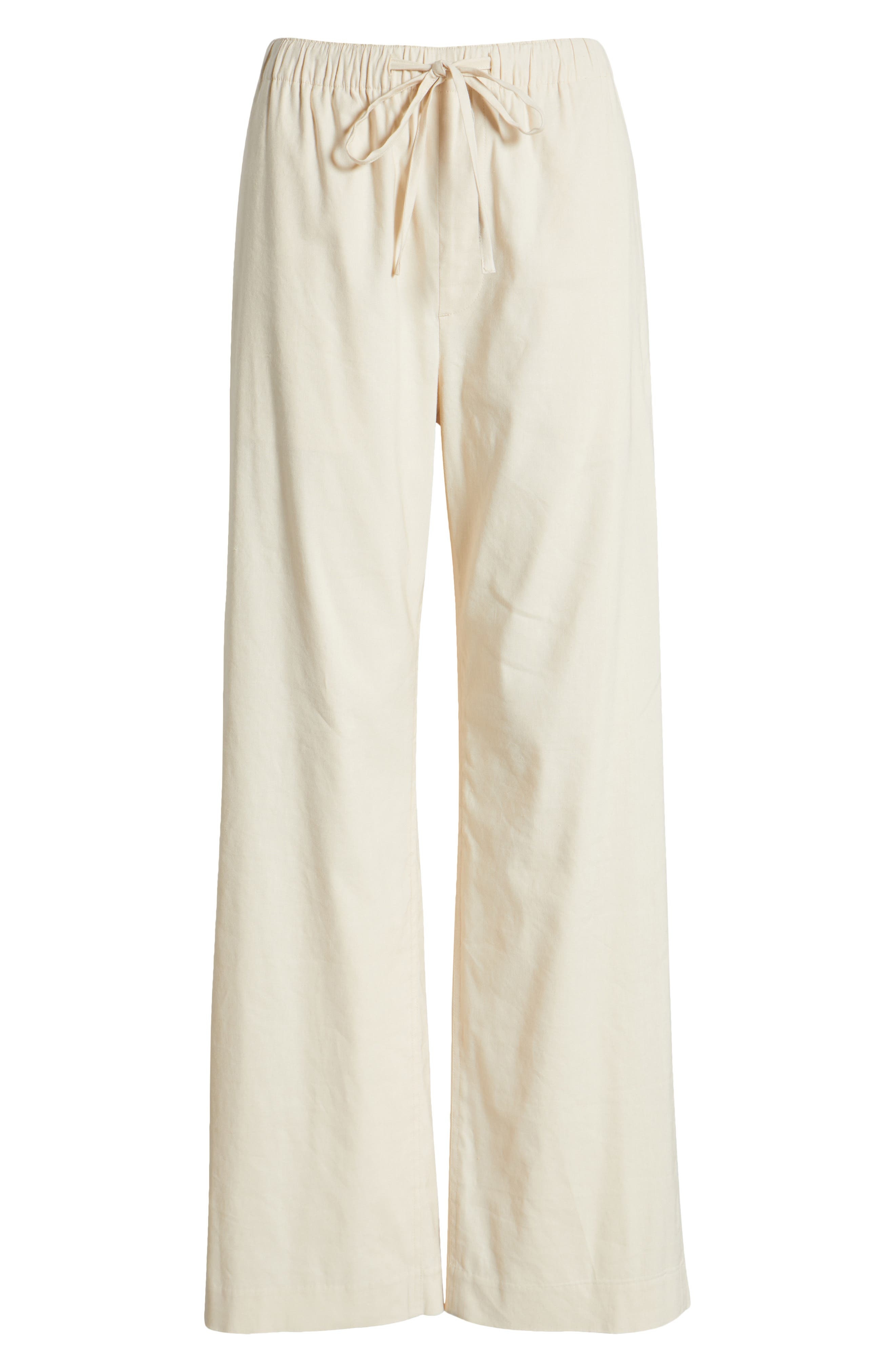 rag & bone Logan Drawstring Linen Blend Pants in Ivory at Nordstrom - 5