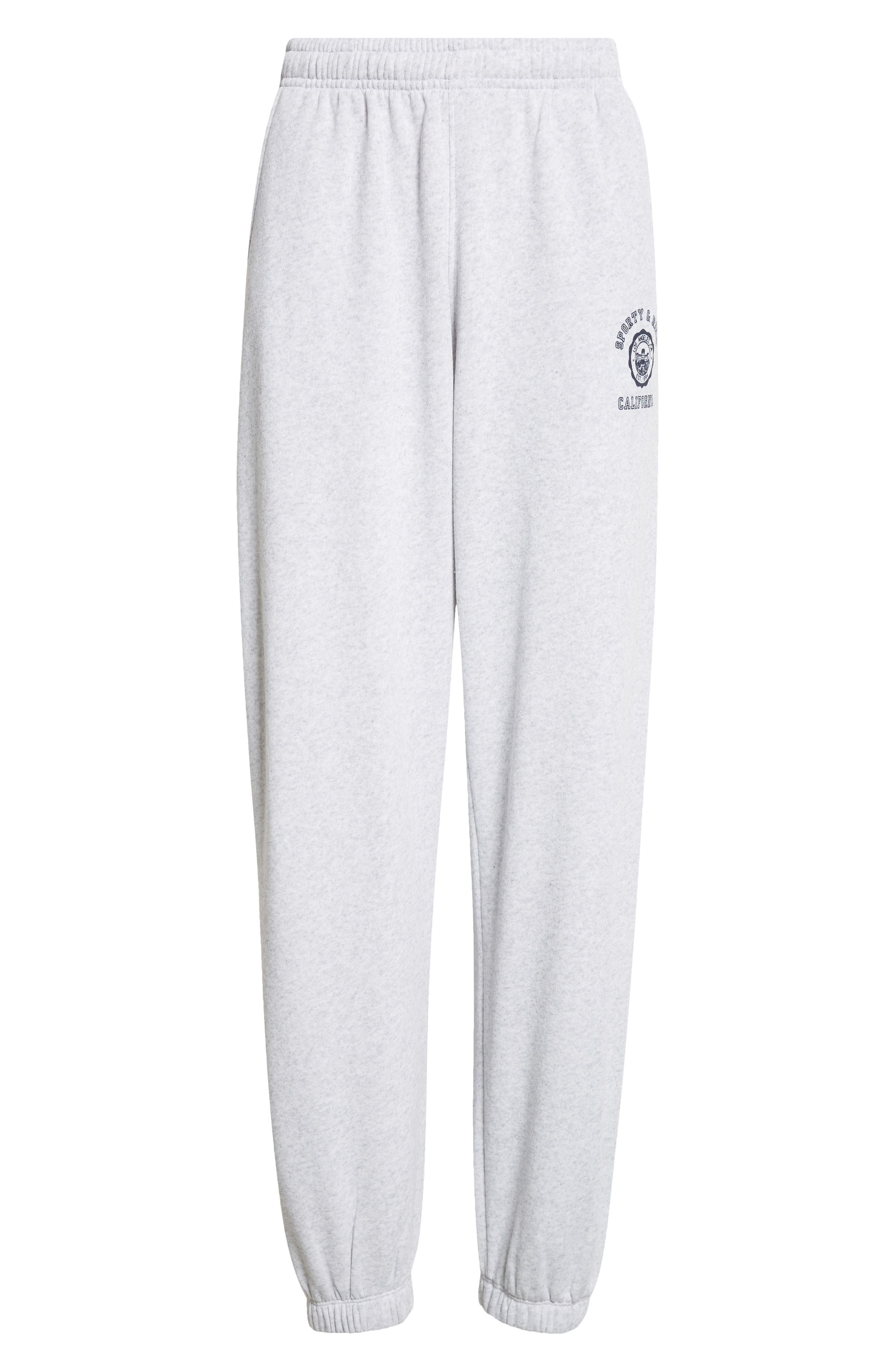 Sporty & Rich California Emblem Fleece Graphic Sweatpants in Heather Gray at Nordstrom - 6