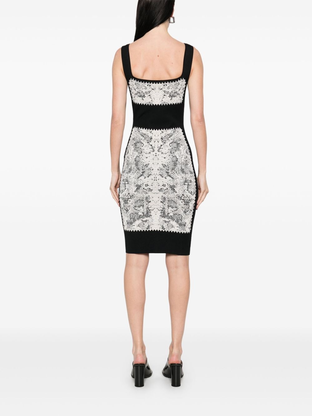 snake print knit dress - 4