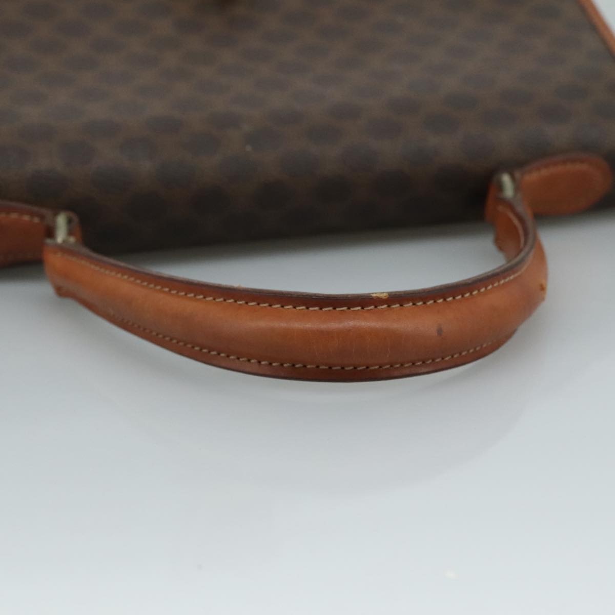 CELINE Macadam Canvas Hand Bag Pvc Leather Brown - 7