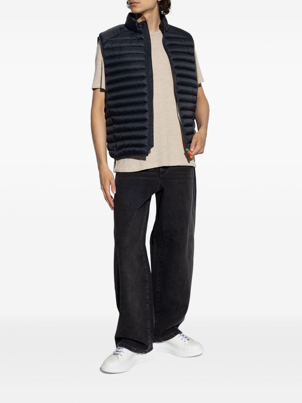 mélange-effect cotton T-shirt - 2