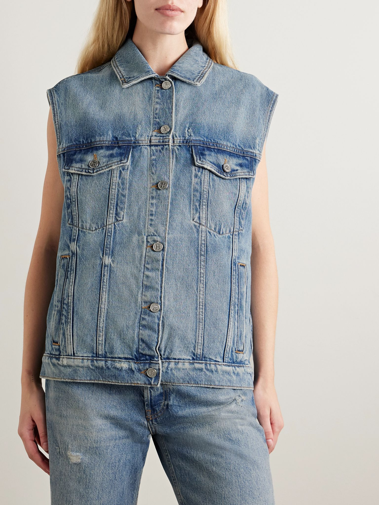 Rory denim vest Mid denim - 3