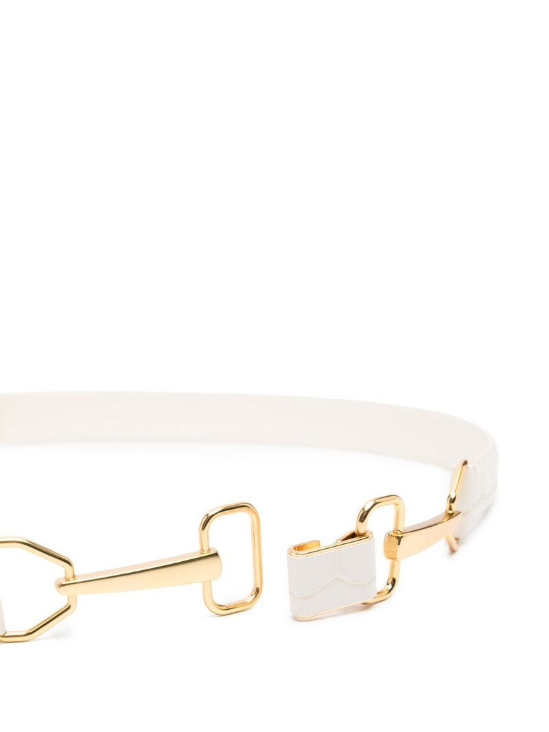 maje crocodile-embossed belt outlook